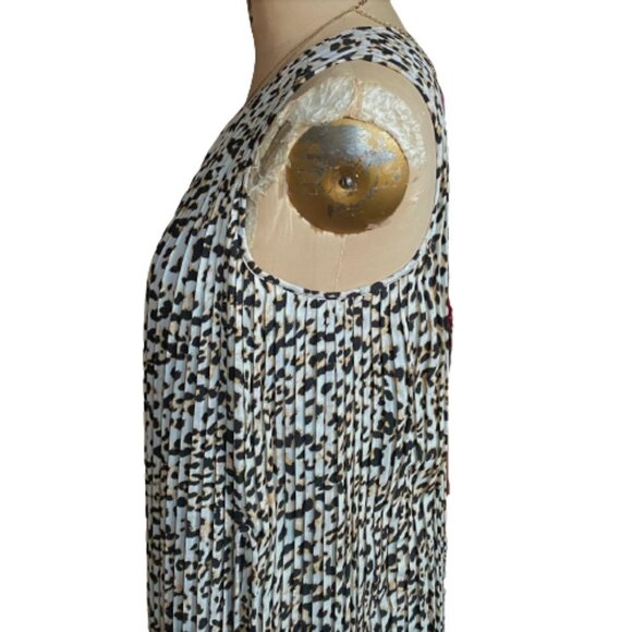 Banana Republic animal cheetah print maxi pleated shift tank dress - Picture 6 of 16